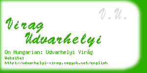 virag udvarhelyi business card